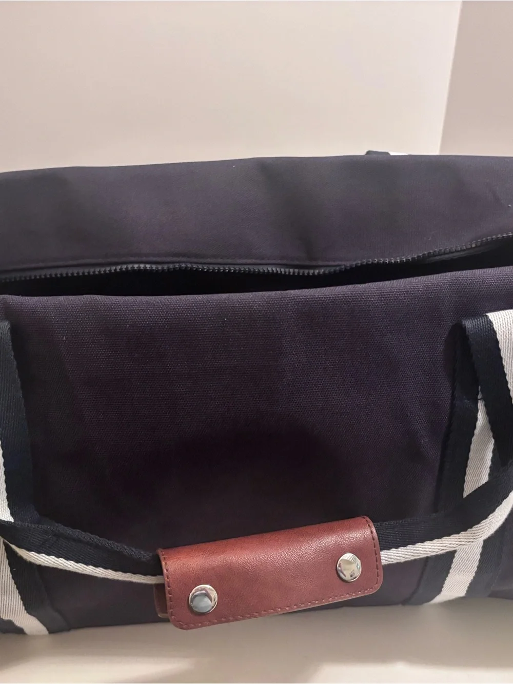 Polo by Ralph Lauren Navy Duffel with White Striped Trim